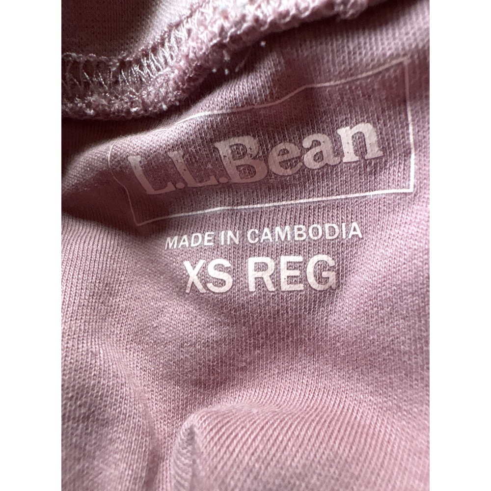 LL Bean Womens XS Pink Mock Neck Long Sleeve 100% Cotton‎ Top 188453 Regular Fit - Picture 5 of 6